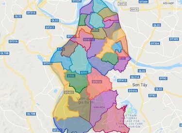 Danh sách các xã thuộc huyện Ba Vì và thông tin liên quan