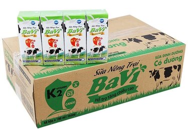 Giá sữa tươi Ba Vì 180ml - Bảng giá 1 thùng sữa tươi Ba Vì 180ml