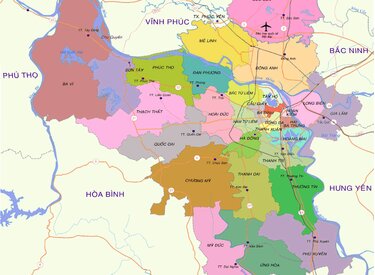 Bản đồ xã Cẩm Lĩnh huyện Ba Vì, Hà Nội.