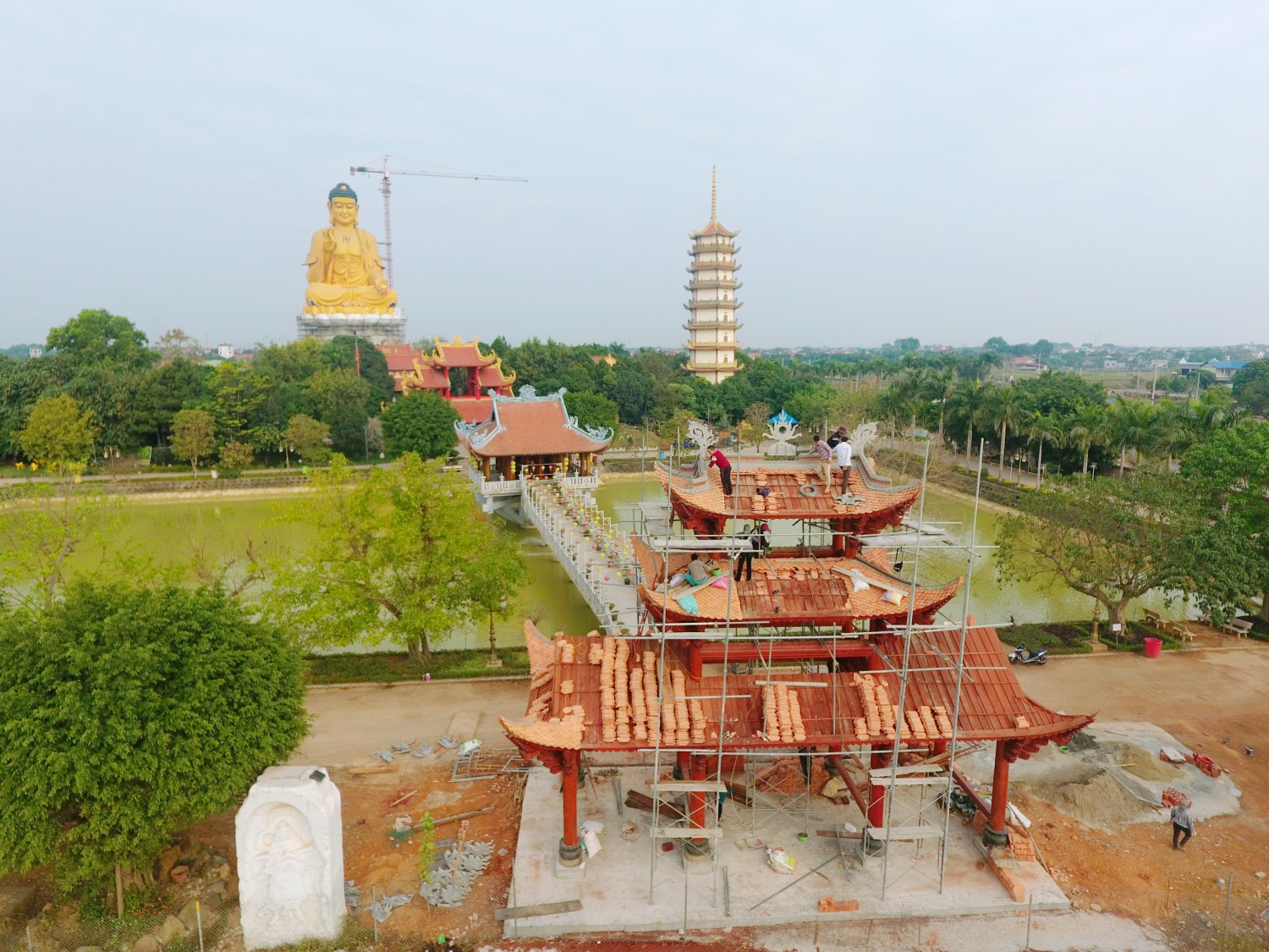 Hình ảnh hoàn thiện cổng Tam Quan ngoại viện chùa Khai Nguyên